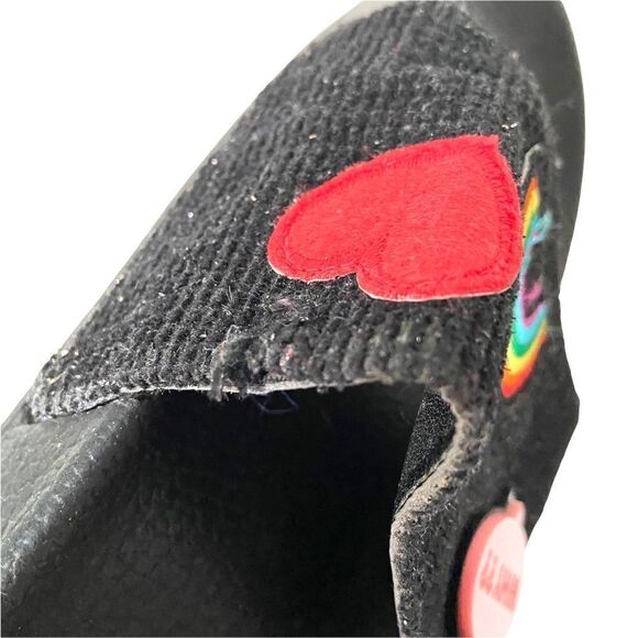 Zara Black Slides with Rainbow Kiss Cloud Charms in Size EU 40 Made in Spain - Picture 3 of 10